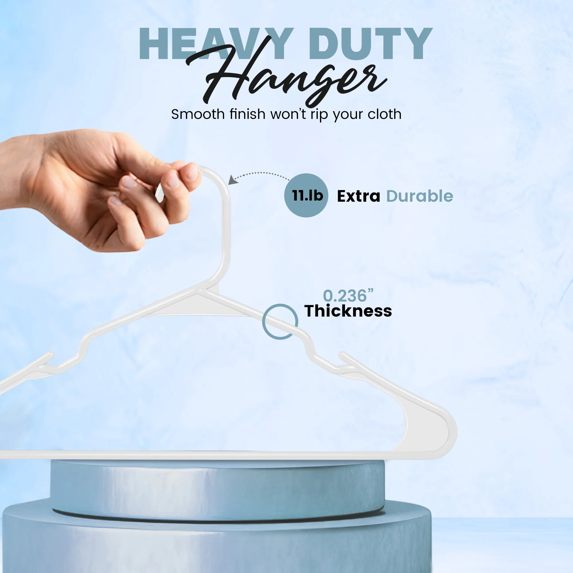 100-Pack Heavy Duty Plastic Hangers - Image 5