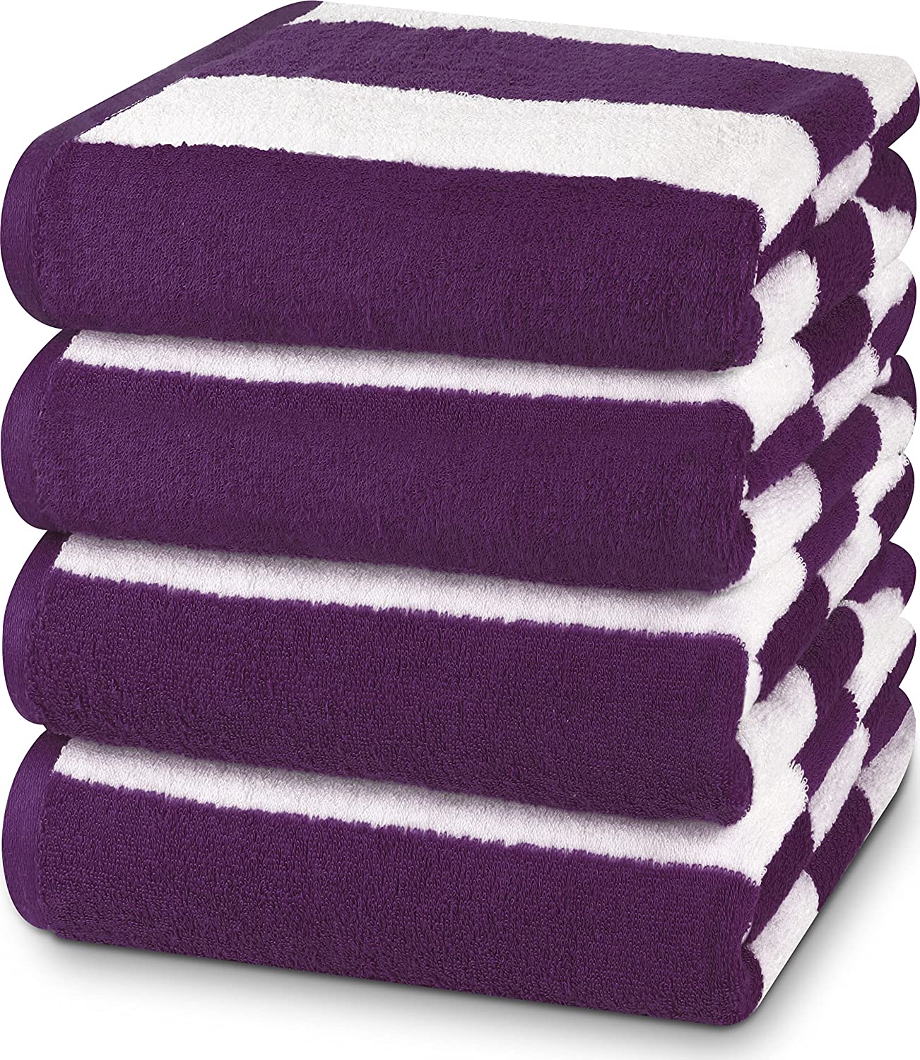 24-Pack 100% Ring Spun Cotton Cabana Stripe Beach Towels 30x60 Inches - Image 4