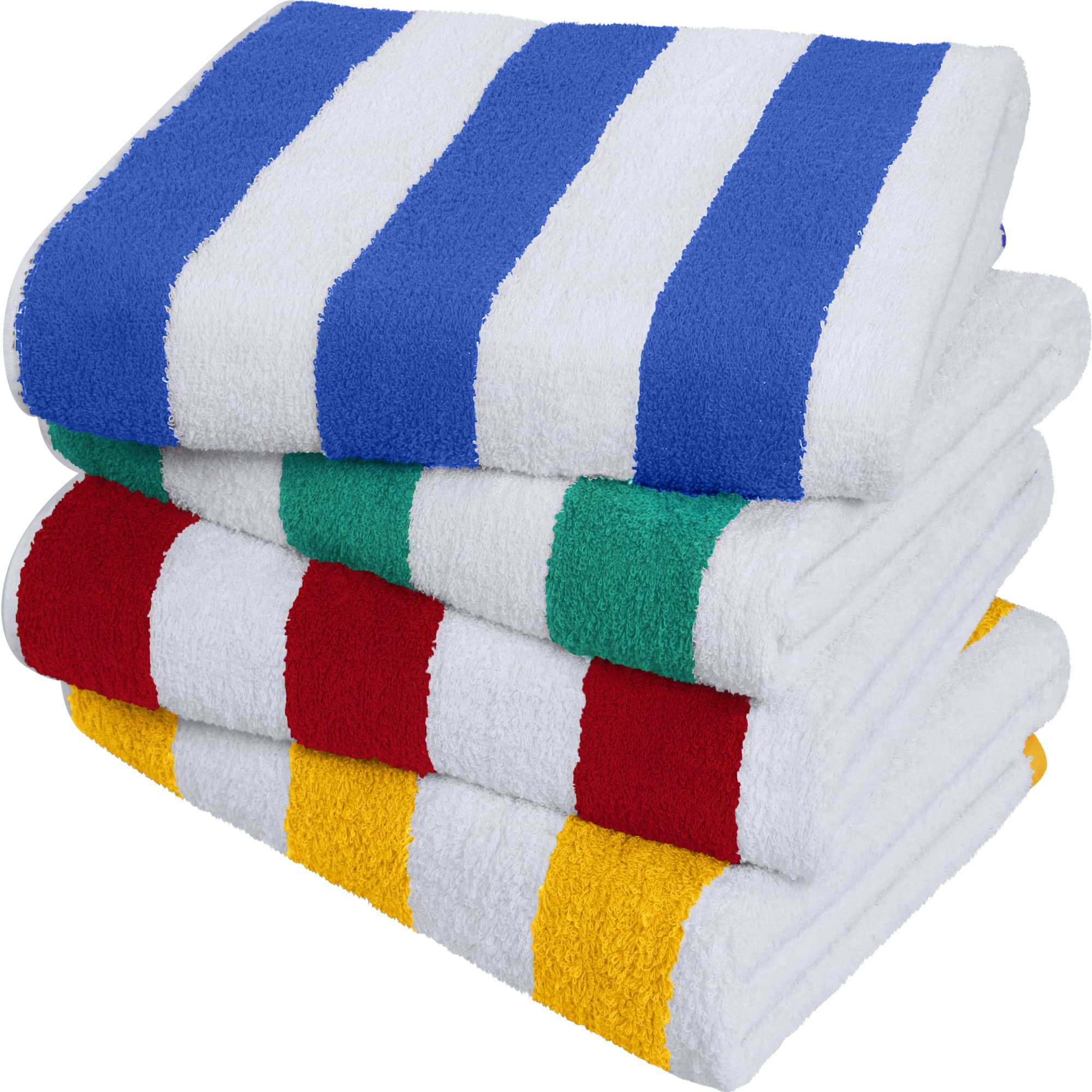 24-Pack 100% Ring Spun Cotton Cabana Stripe Beach Towels 30x60 Inches - Image 6