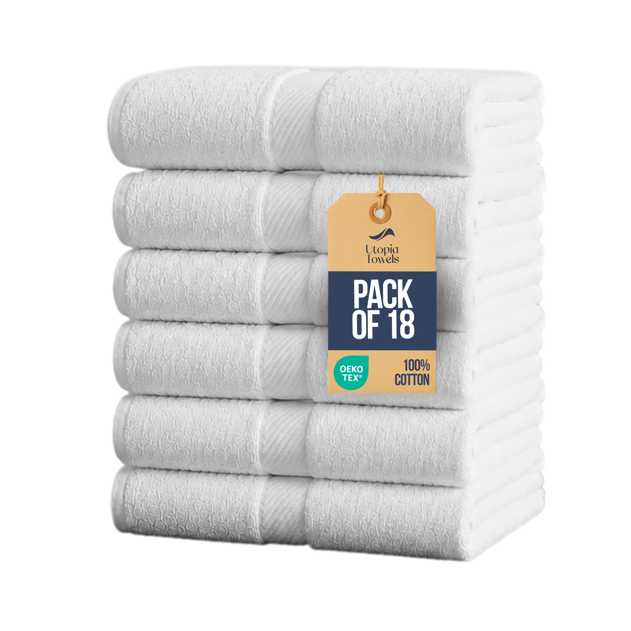 18-Pack Cotton Bath Towels - Soft, Absorbent & Durable - Image 10