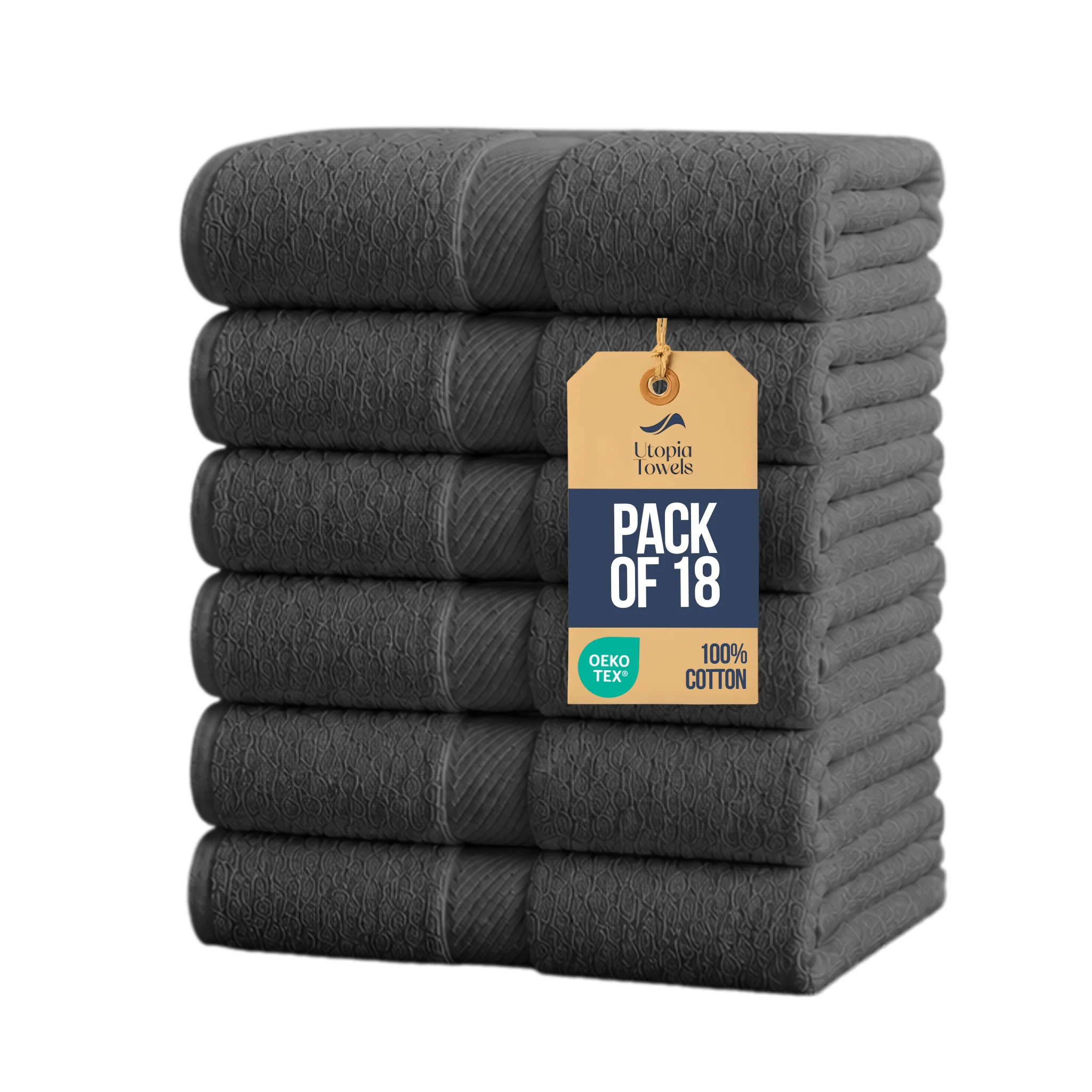 18-Pack Cotton Bath Towels - Soft, Absorbent & Durable - Image 11