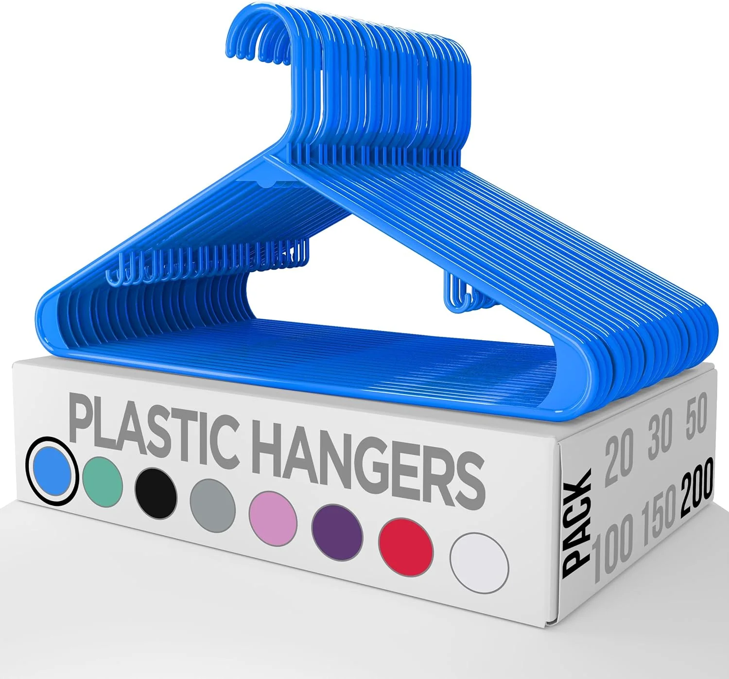 200-Pack Heavy Duty Plastic Hangers with Hooks - Image 5
