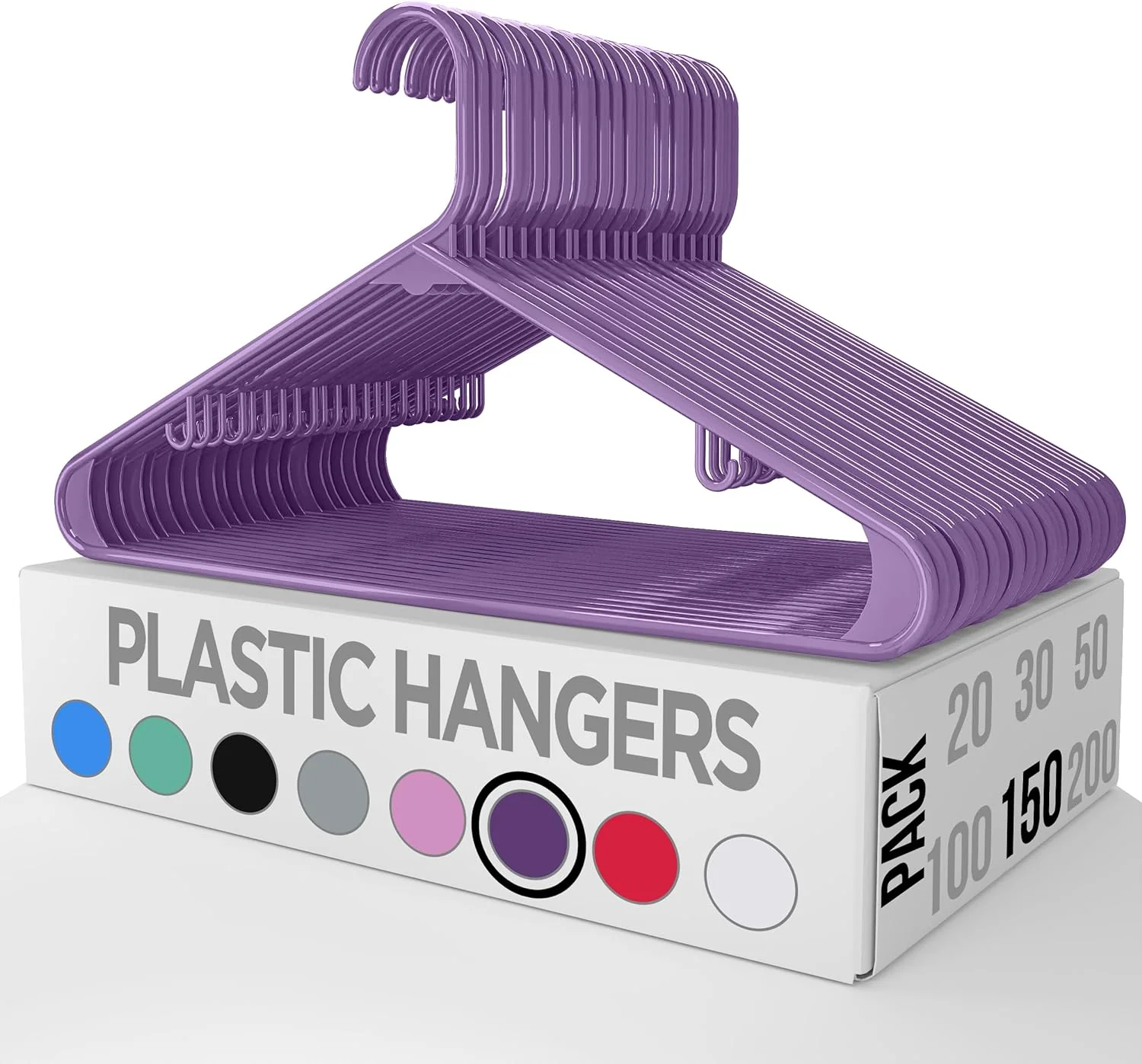 200-Pack Heavy Duty Plastic Hangers with Hooks - Image 9