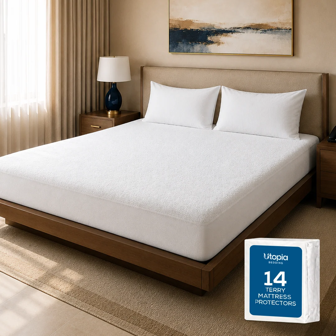 14-Pack 200 GSM Premium Waterproof & Breathable Terry Top Mattress Protectors - Image 3