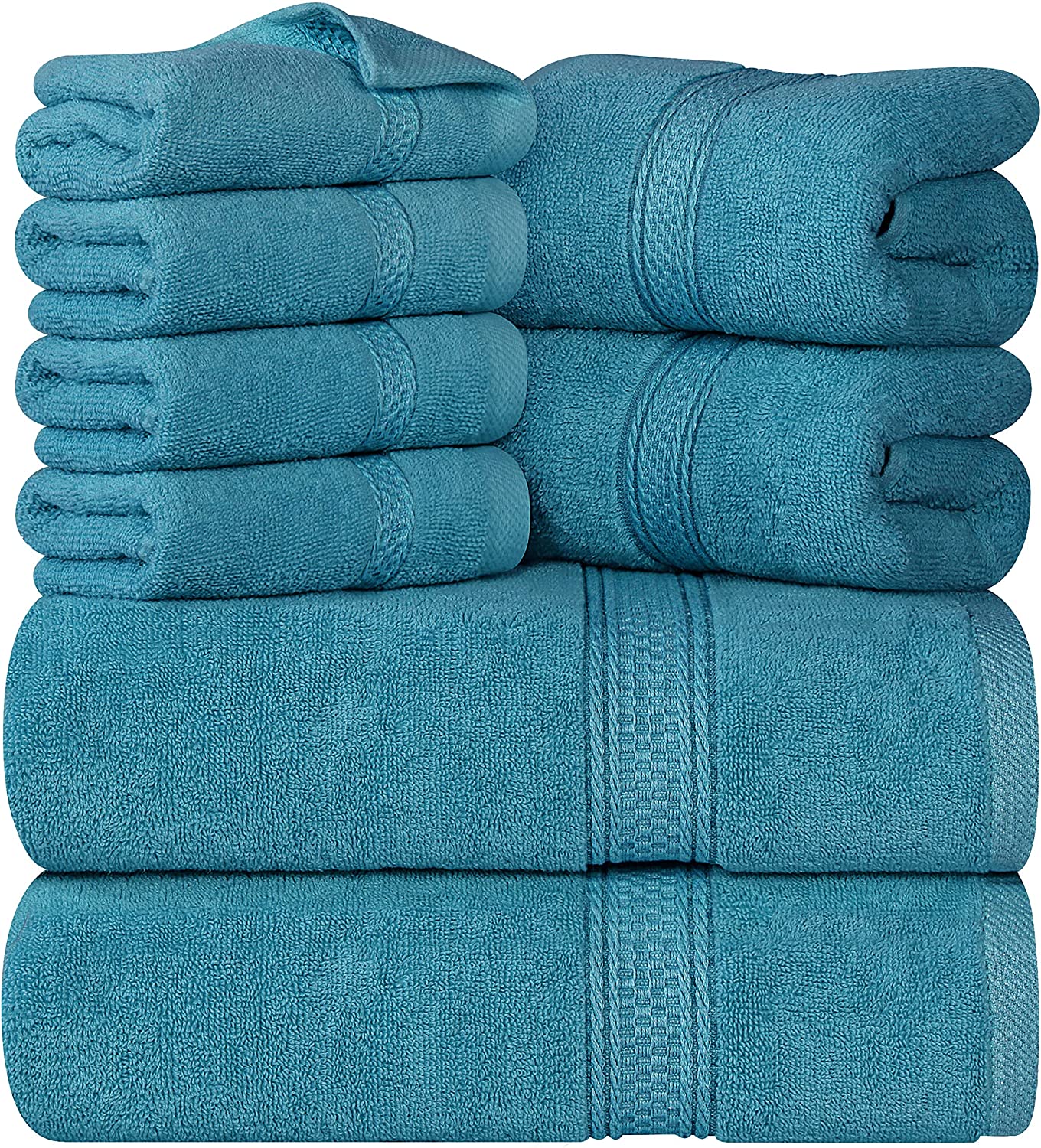 8-Pack 600 GSM Premium Towel Set in 100% Vehura Cotton - Image 11