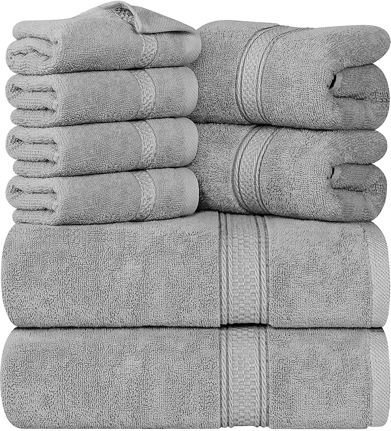 8-Pack 600 GSM Premium Towel Set in 100% Vehura Cotton - Image 3