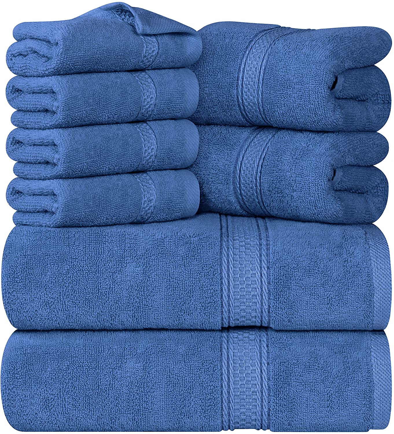 8-Pack 600 GSM Premium Towel Set in 100% Vehura Cotton - Image 5