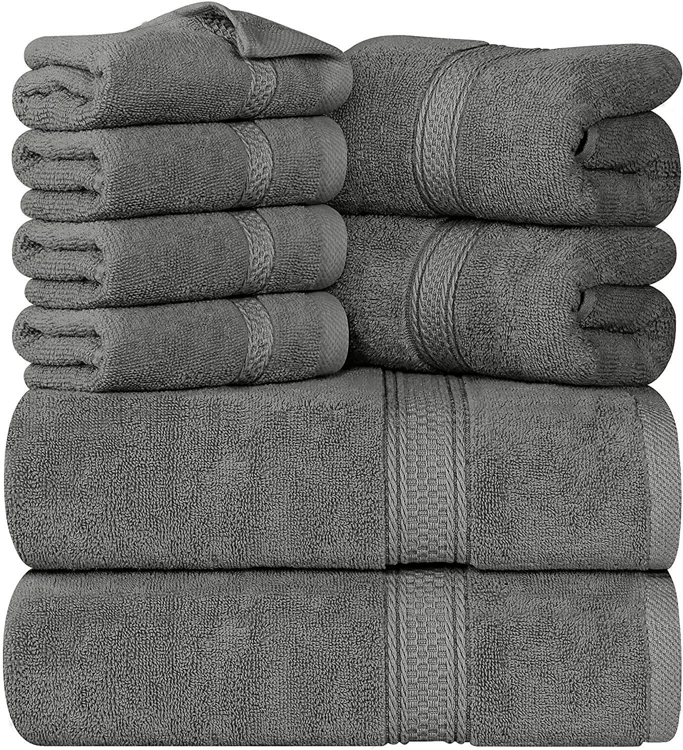 8-Pack 600 GSM Premium Towel Set in 100% Vehura Cotton - Image 6