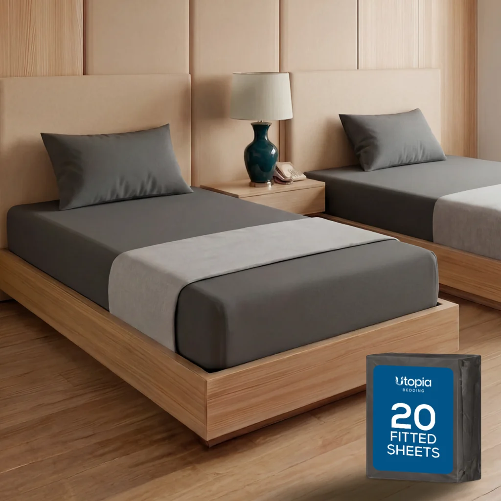 20-Pack Premium Brushed Microfiber Fitted Sheets - Up to 15 Inches Deep - Image 3