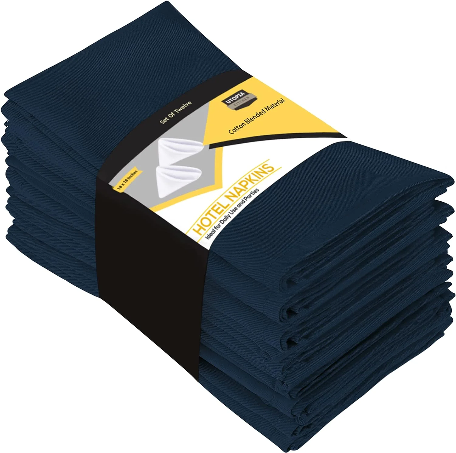 288-Pack Cotton Blend Dinner Reusable Napkins - Image 6