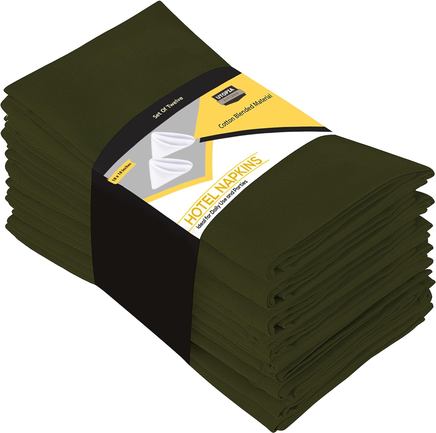 288-Pack Cotton Blend Dinner Reusable Napkins - Image 7