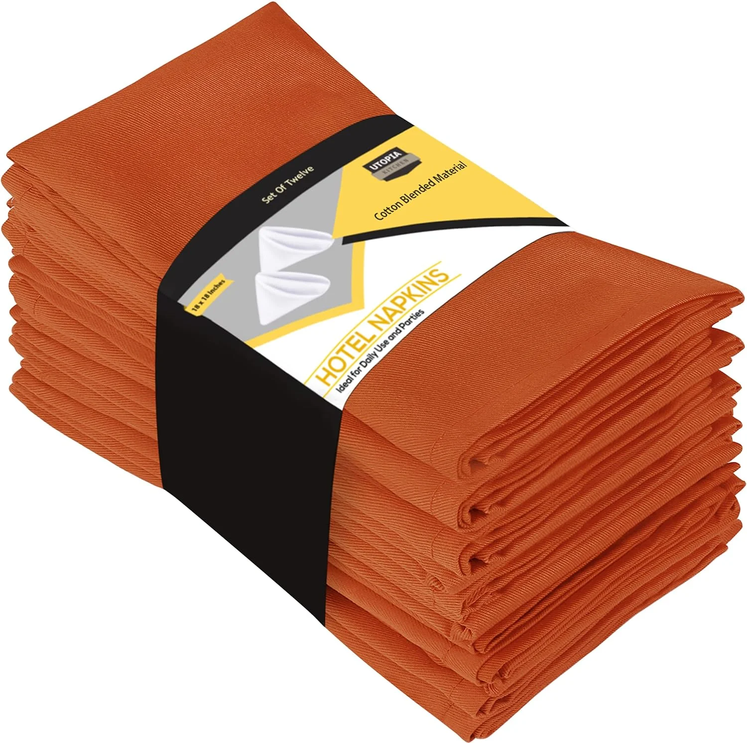 288-Pack Cotton Blend Dinner Reusable Napkins - Image 8