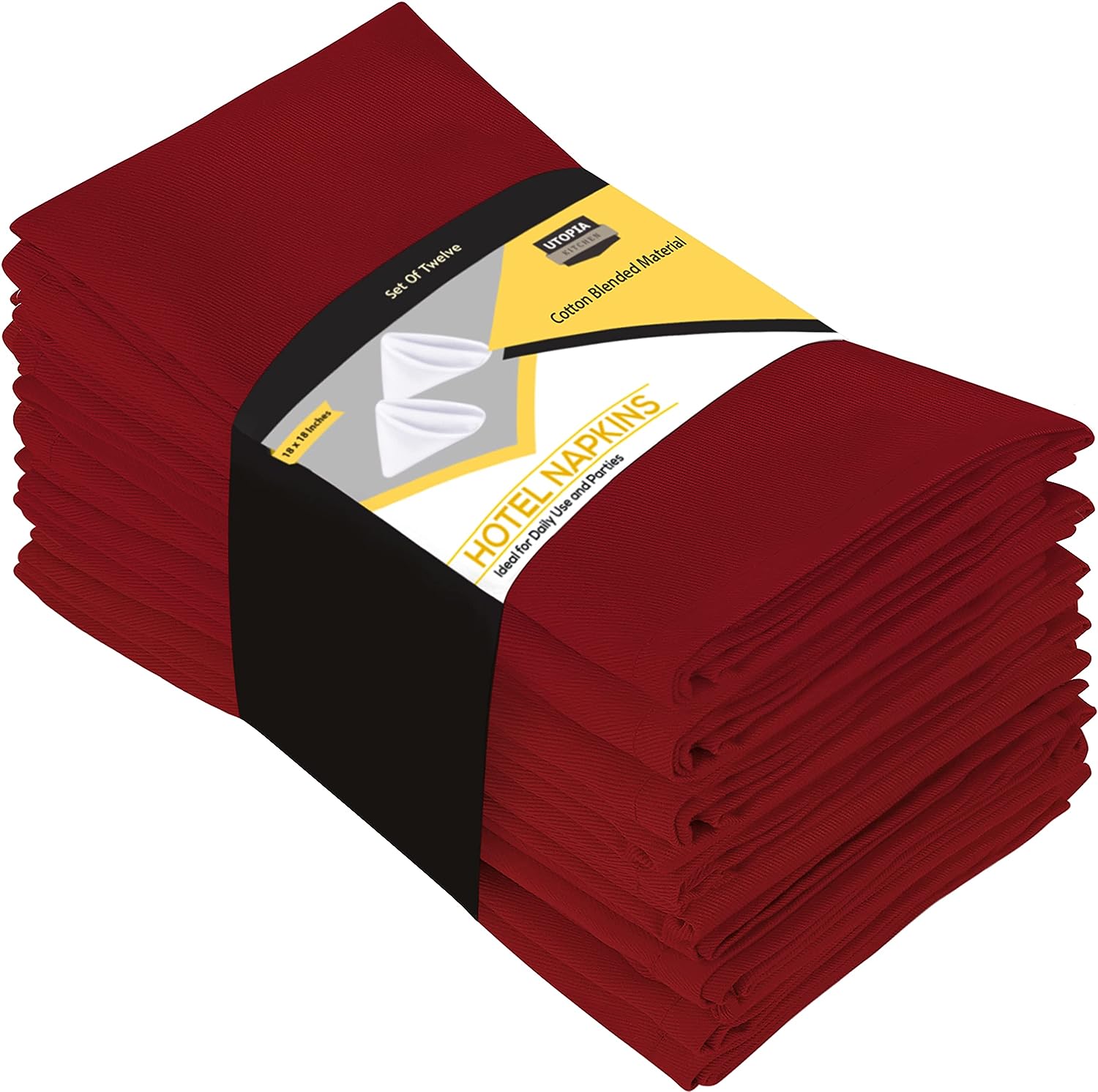 288-Pack Cotton Blend Dinner Reusable Napkins - Image 9