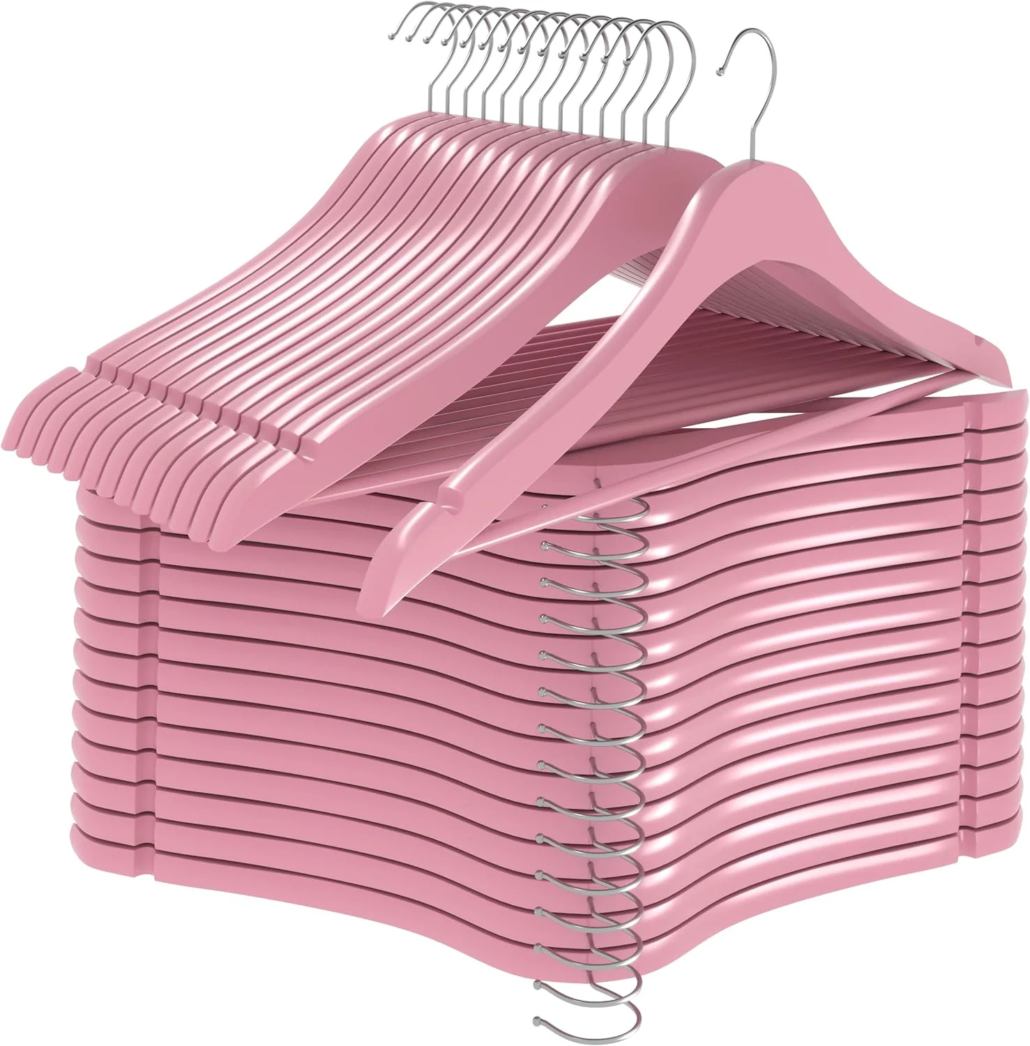 80-Pack Premium Wooden Hangers with 360 Rotatable Hooks - Image 8