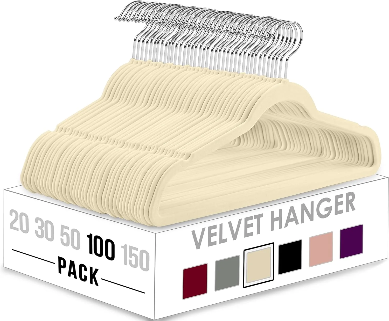 100-Pack Velvet Hangers - Non-Slip Clothes Hangers - Image 6