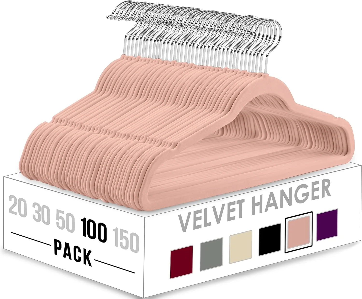 100-Pack Velvet Hangers - Non-Slip Clothes Hangers - Image 7