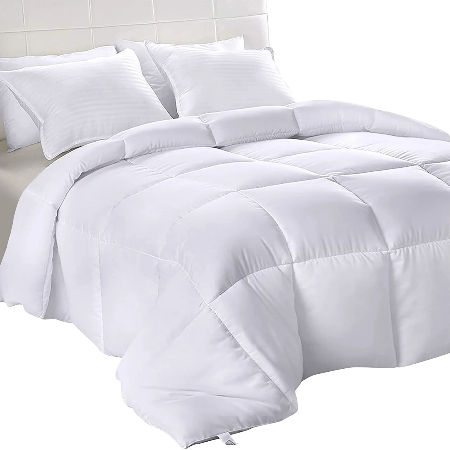 4-Pack 250 GSM Box Stitched Down Alternative Comforters - Image 4
