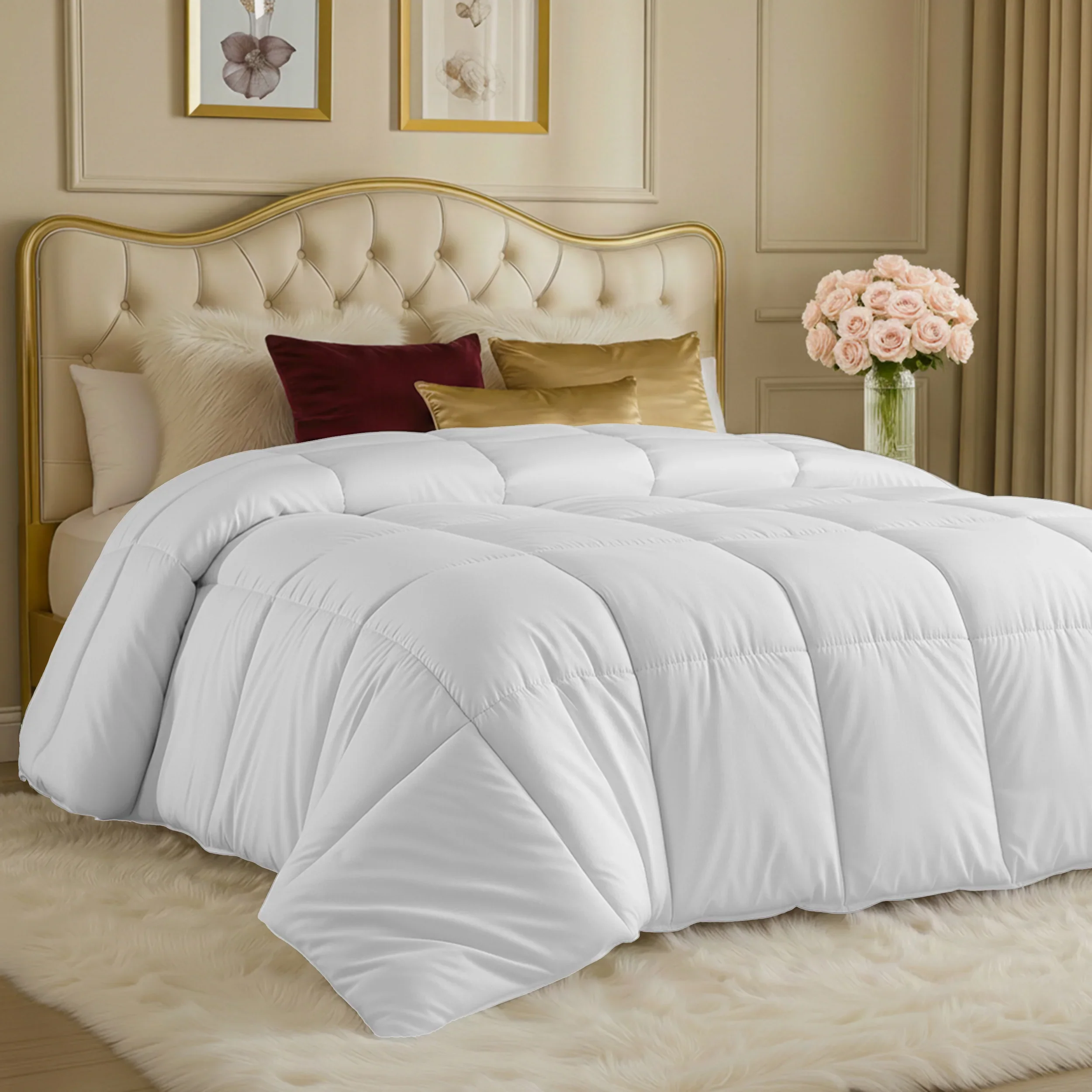 4-Pack 250 GSM Box Stitched Down Alternative Comforters - Image 8