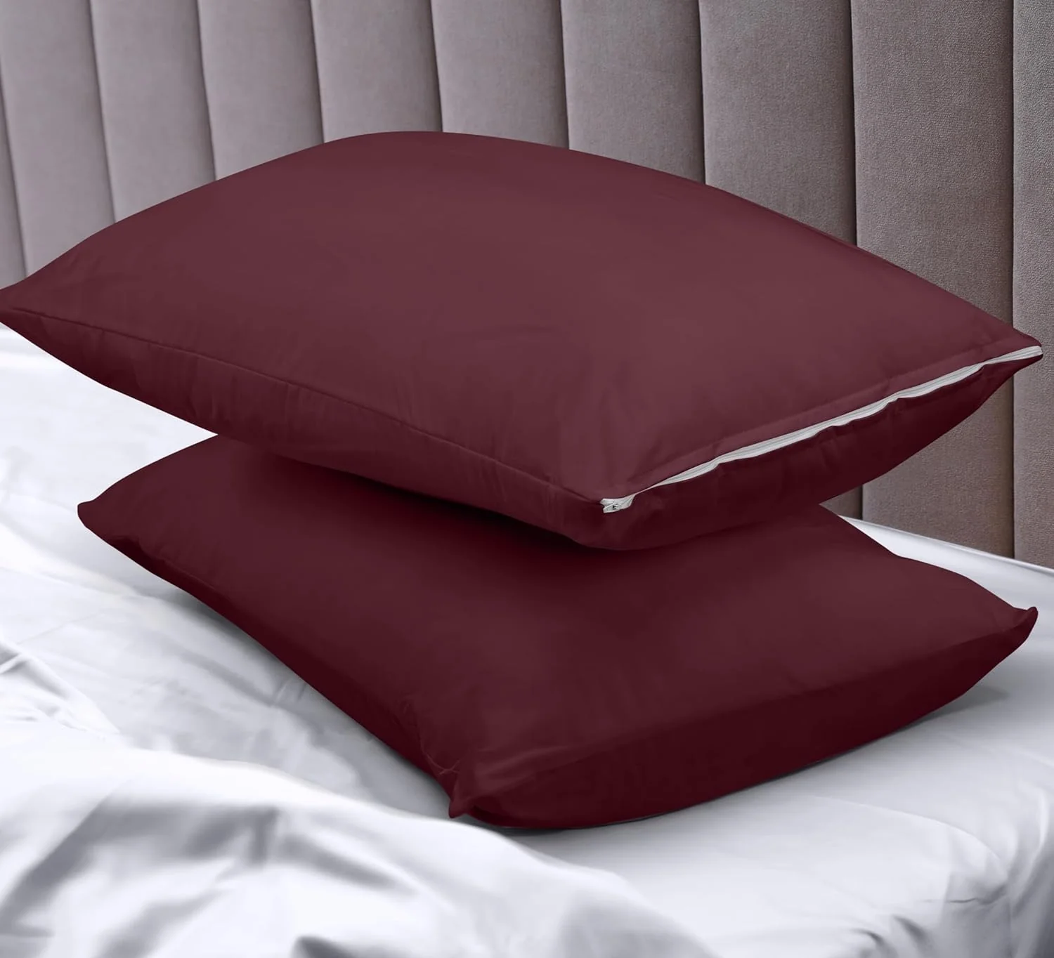 40-Pack Waterproof Zippered Pillow Encasements - Image 4